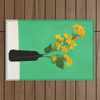 Branches Blooming Green Outdoor Rug Gallery Image 1