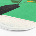 Branches Blooming Green Bath Mat Gallery Image 3