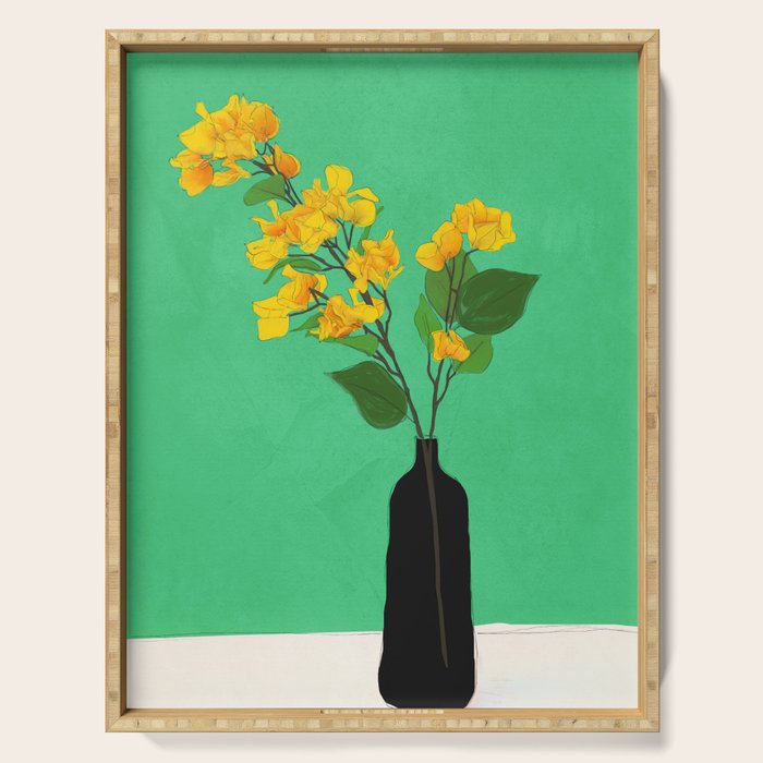 Branches Blooming Green Serving Tray Gallery Image 1