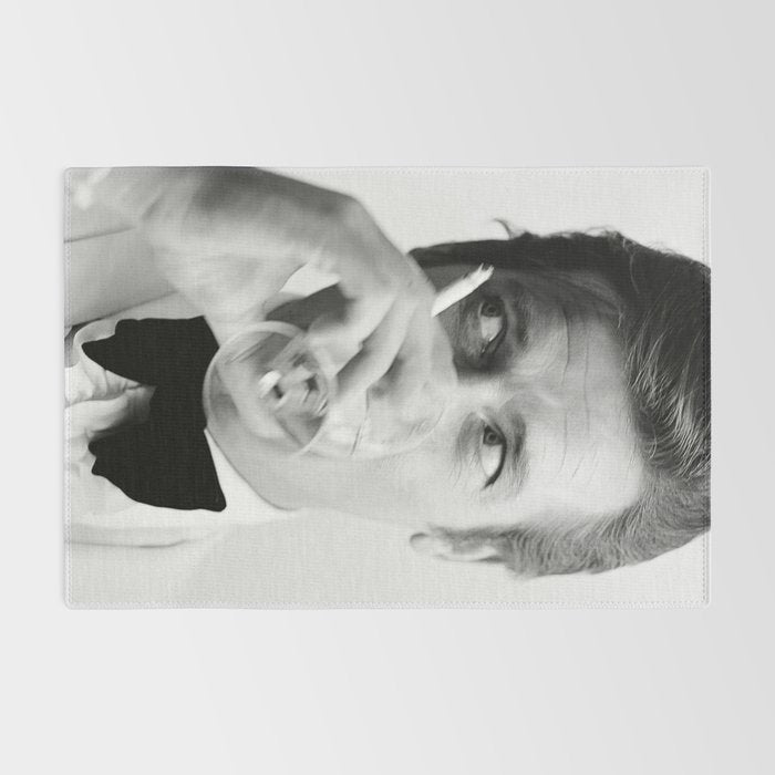 Roger Moore with Martini Retro Vintage Art Rug Gallery Image 2