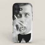 Roger Moore with Martini Retro Vintage Art iPhone Case Gallery Image 1