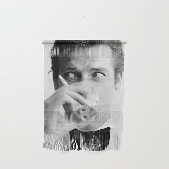 Roger Moore with Martini Retro Vintage Art Wall Hanging Gallery Image 1