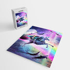 Bearded Dragon Frog Squirrel On Rainbow Unicorn Jigsaw Puzzle Gallery Image 2