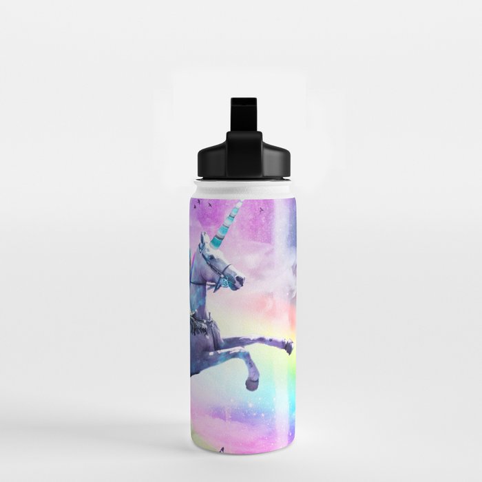 Bearded Dragon Frog Squirrel On Rainbow Unicorn Water Bottle Gallery Image 2