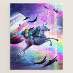 Bearded Dragon Frog Squirrel On Rainbow Unicorn Jigsaw Puzzle Gallery Image 1