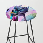 Bearded Dragon Frog Squirrel On Rainbow Unicorn Stool Gallery Image 2