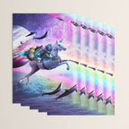 Bearded Dragon Frog Squirrel On Rainbow Unicorn Wrapping Paper Gallery Image 3
