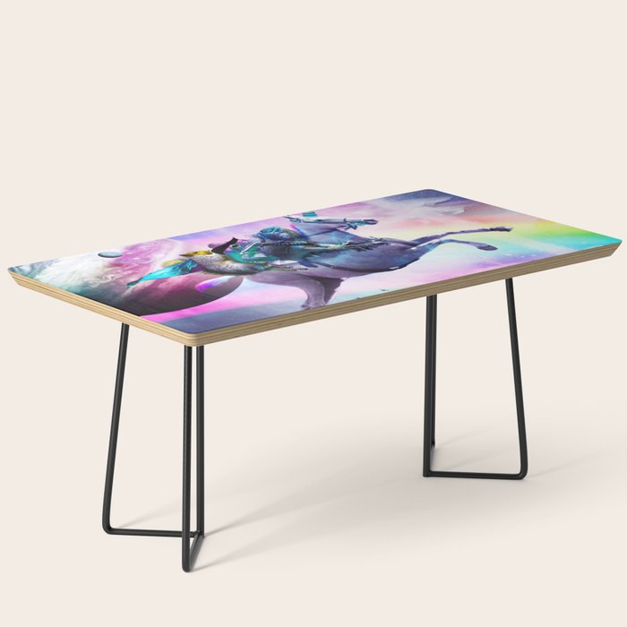 Bearded Dragon Frog Squirrel On Rainbow Unicorn Coffee Table Gallery Image 1