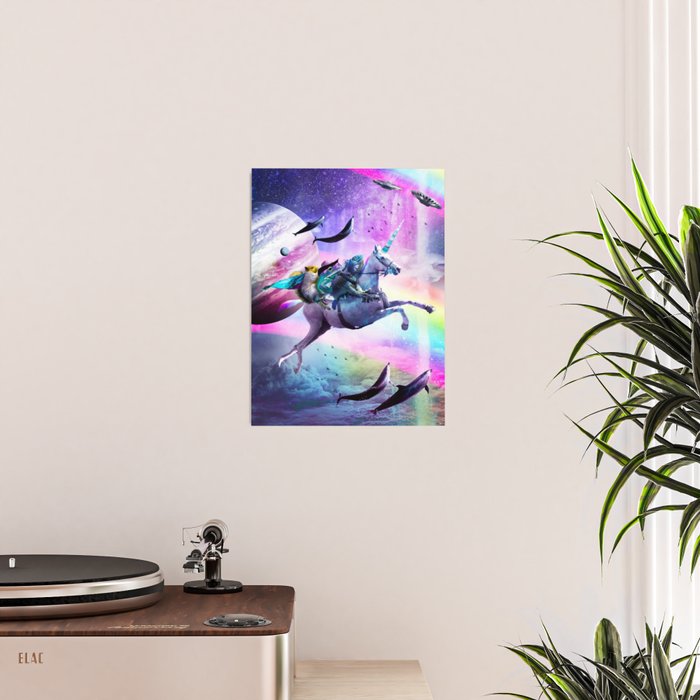 Bearded Dragon Frog Squirrel On Rainbow Unicorn Poster Gallery Image 2