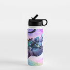Bearded Dragon Frog Squirrel On Rainbow Unicorn Water Bottle Gallery Image 1