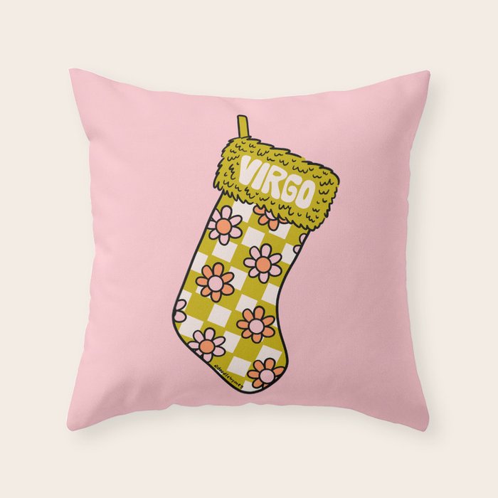 Virgo Stocking Throw Pillow Gallery Image 6