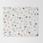 Bloom Field - Peach Throw Blanket Gallery Image 2