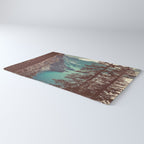 Vintage Blue Crater Lake and Trees - Nature Photography Rug Gallery Image 3