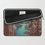 Vintage Blue Crater Lake and Trees - Nature Photography Laptop Sleeve Gallery Image 2