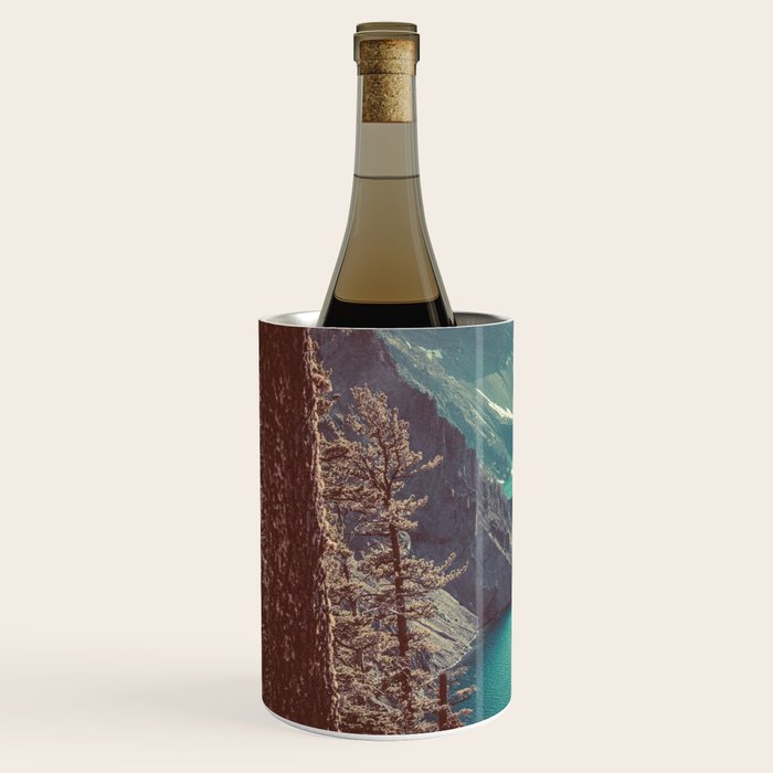 Vintage Blue Crater Lake and Trees - Nature Photography Wine Chiller Gallery Image 2