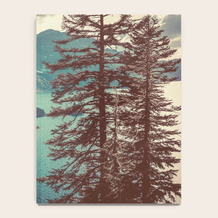 Vintage Blue Crater Lake and Trees - Nature Photography Notebook Gallery Image 4