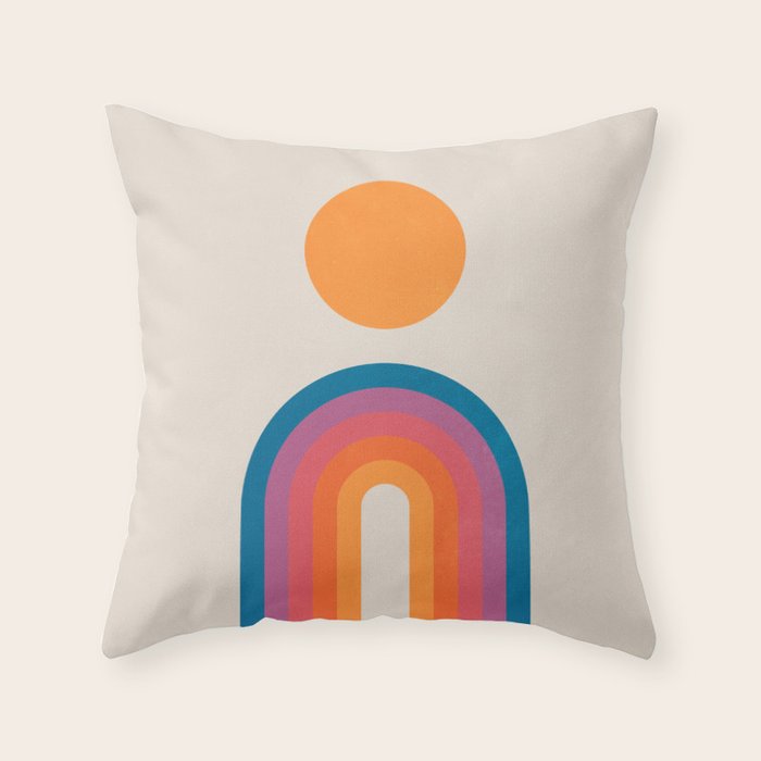 Vintage California Sun: Arches Throw Pillow Gallery Image 6