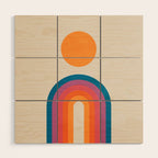 Vintage California Sun: Arches Wood Wall Art Gallery Image 1