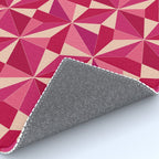 Kaleidoscope Tile Pattern VIII Vibrant Pink and Red Rug Gallery Image 4