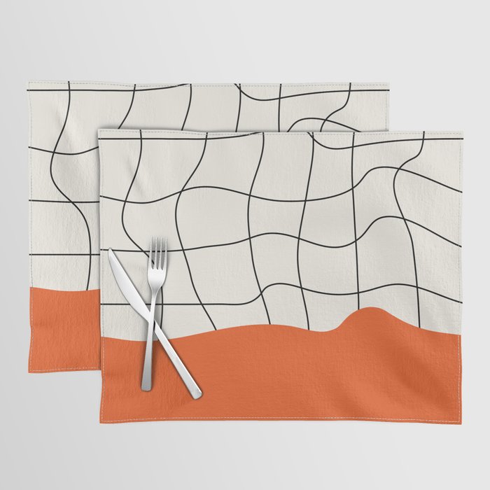 Flamingo Drip | Warp Grid: Off-White Day Edition Placemat Gallery Image 1