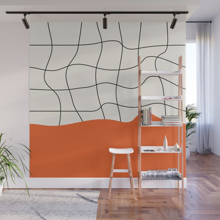 Flamingo Drip | Warp Grid: Off-White Day Edition Wall Mural Gallery Image 1