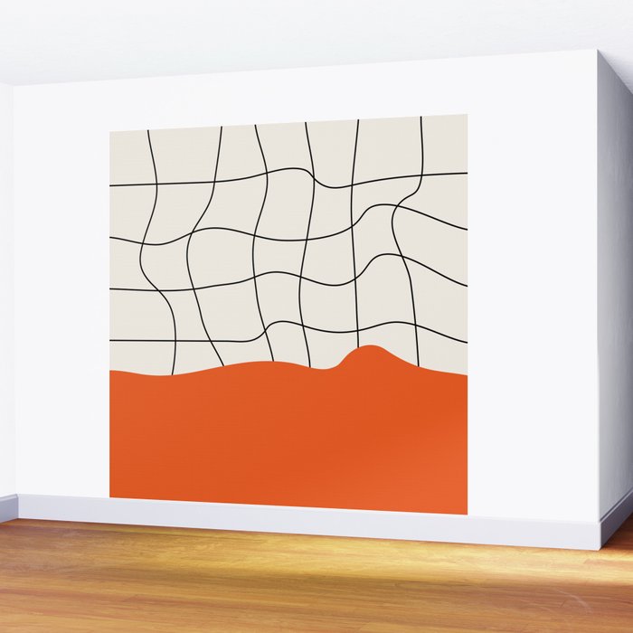 Flamingo Drip | Warp Grid: Off-White Day Edition Wall Mural Gallery Image 2