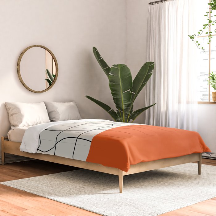 Flamingo Drip | Warp Grid: Off-White Day Edition Comforter Gallery Image 2