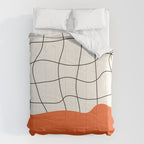 Flamingo Drip | Warp Grid: Off-White Day Edition Comforter Gallery Image 6