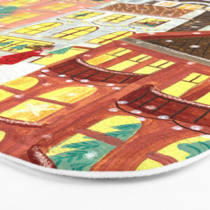 London city lights in the snow Bath Mat Gallery Image 3