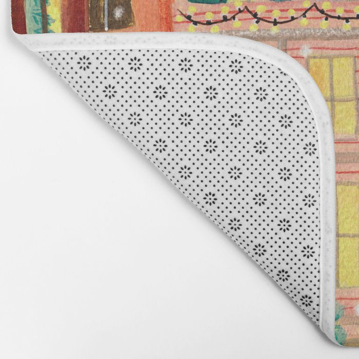 London city lights in the snow Bath Mat Gallery Image 2