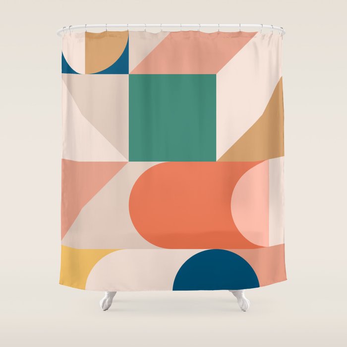 Modern Geometric 73B Shower Curtain Gallery Image 1