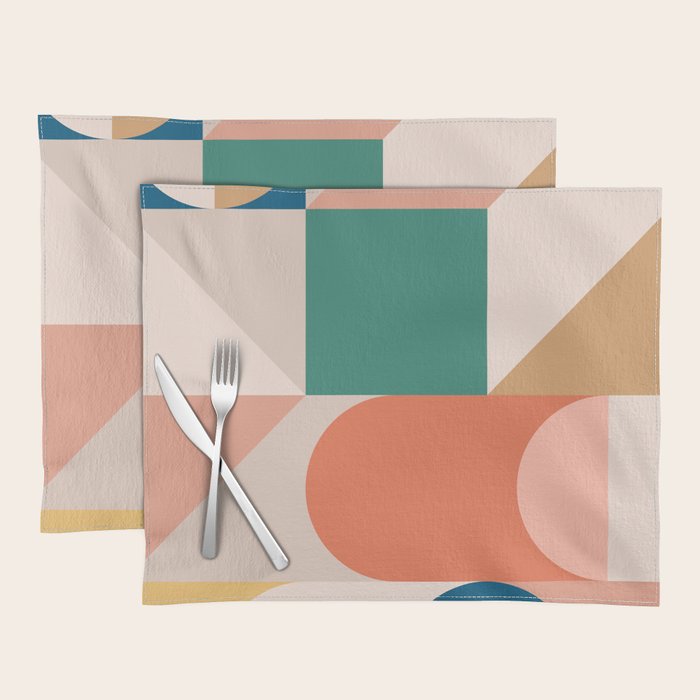 Modern Geometric 73B Placemat Gallery Image 1