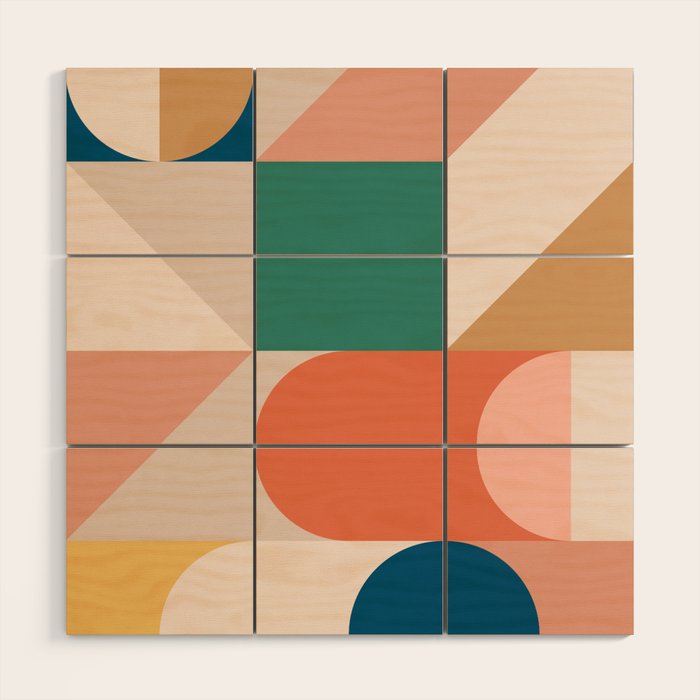 Modern Geometric 73B Wood Wall Art Gallery Image 1