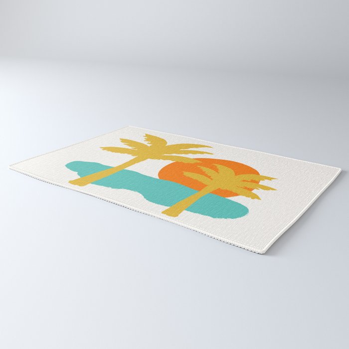 Sun, Beach, Palm Tree Rug Gallery Image 3