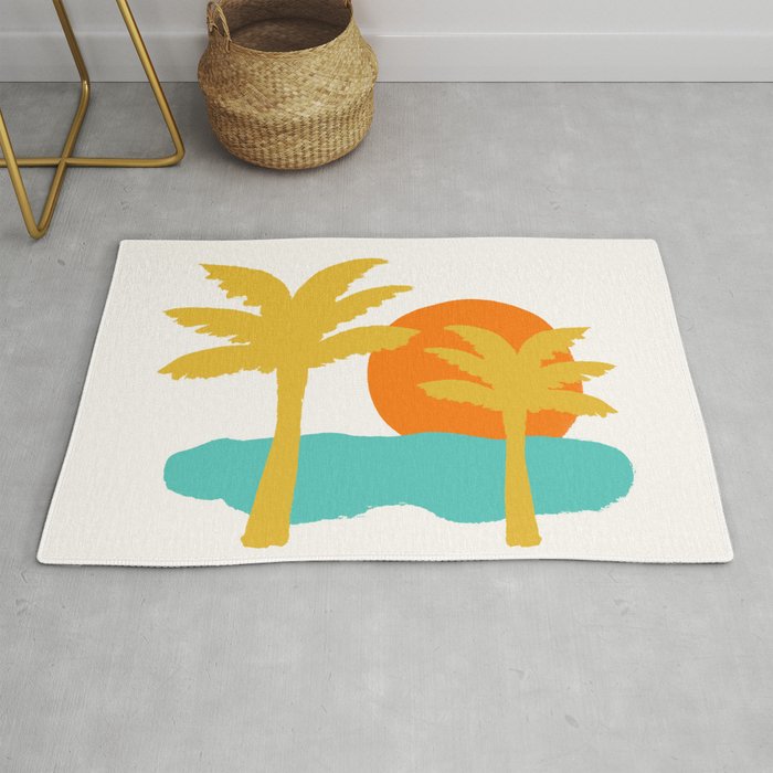 Sun, Beach, Palm Tree Rug Gallery Image 1