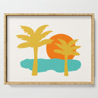 Sun, Beach, Palm Tree Serving Tray Gallery Image 1