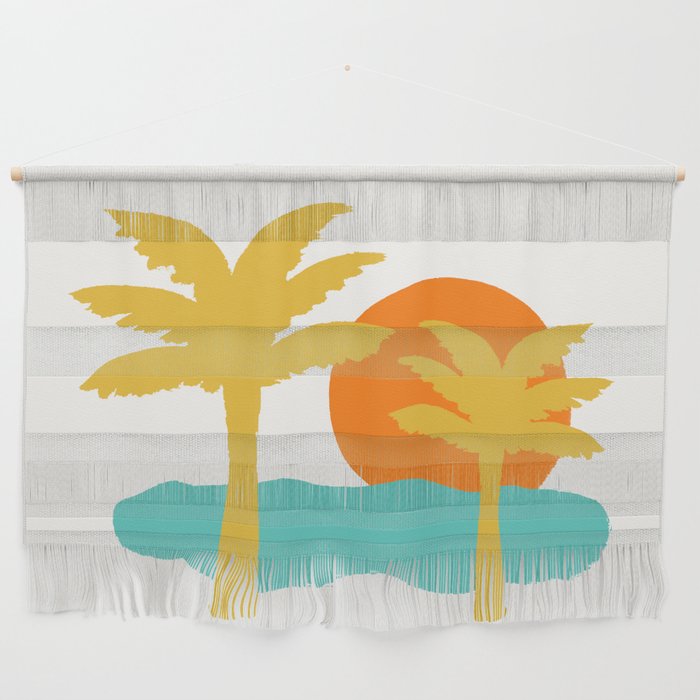 Sun, Beach, Palm Tree Wall Hanging Gallery Image 1
