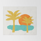 Sun, Beach, Palm Tree Throw Blanket Gallery Image 2