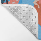 Swimming Ladies - Coral & Blue Palette Bath Mat Gallery Image 2