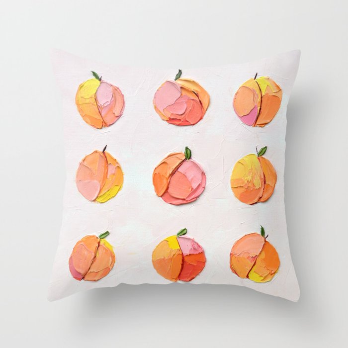 Peaches and Cream 15 Throw Pillow Gallery Image 1