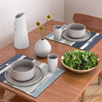 Blue & Taupe Stripes Placemat Gallery Image 2