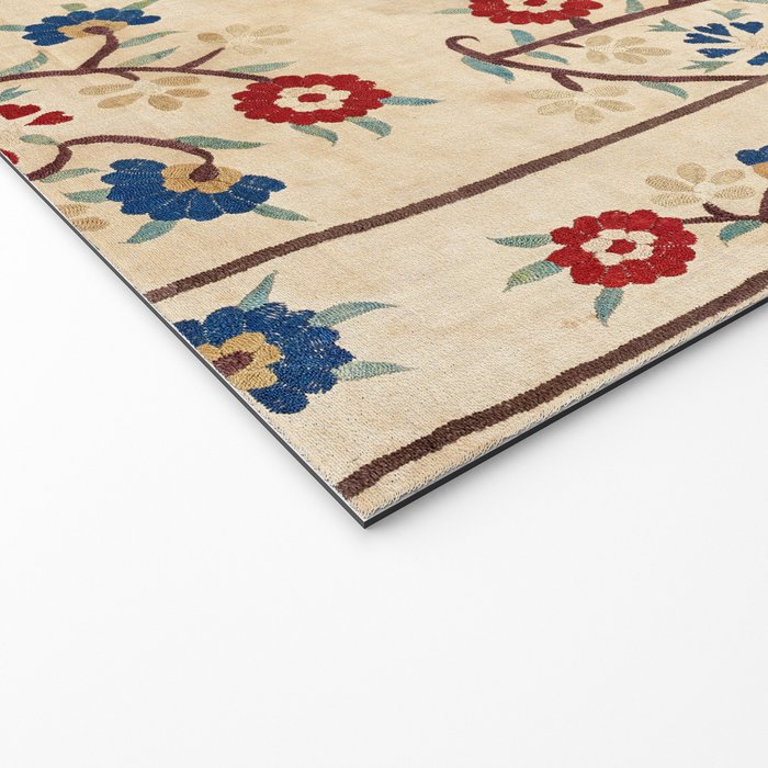 Bokce West Anatolian Ottoman Silk Embroidery Print Welcome Mat Gallery Image 2