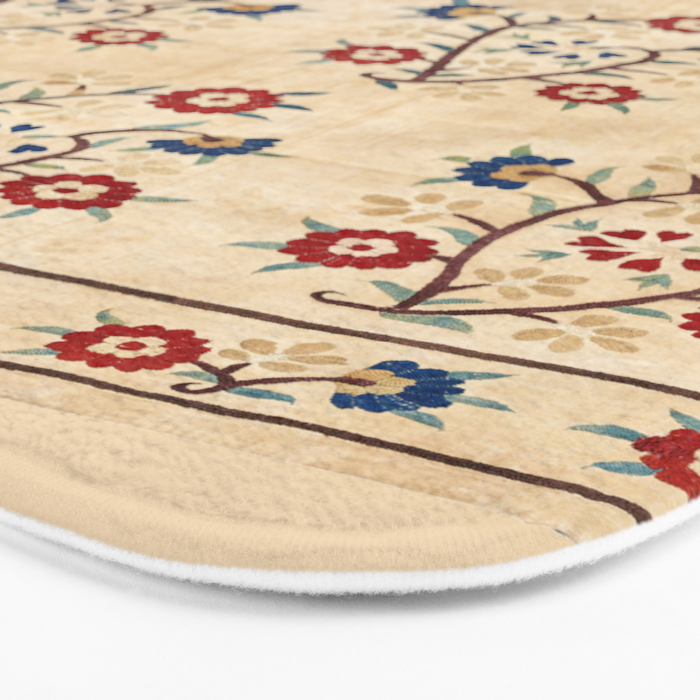 Bokce West Anatolian Ottoman Silk Embroidery Print Bath Mat Gallery Image 3