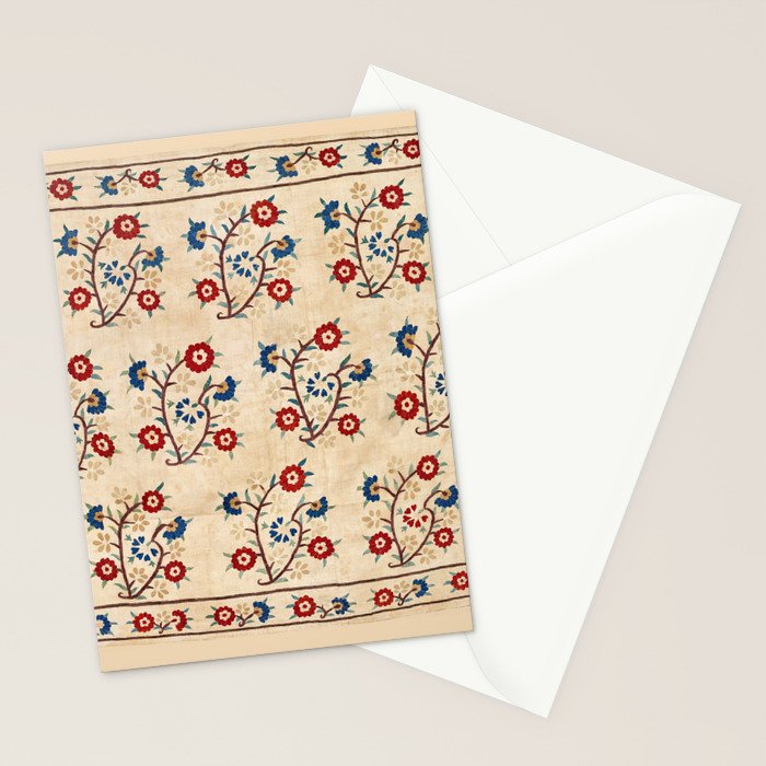 Bokce West Anatolian Ottoman Silk Embroidery Print Stationery Card Gallery Image 2