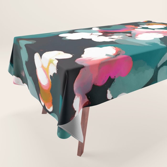 Floral Reverie Midnight Garden Tablecloth Gallery Image 1
