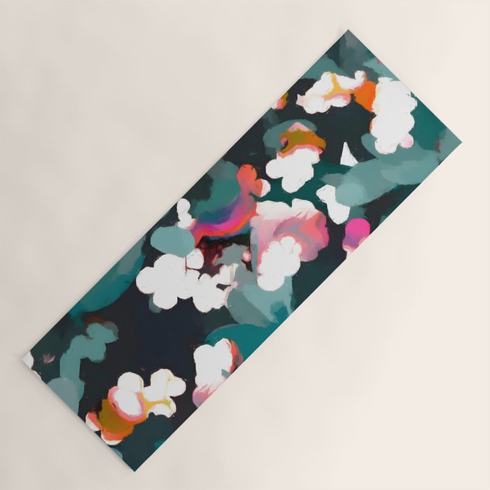 Floral Reverie Midnight Garden Yoga Mat Gallery Image 1