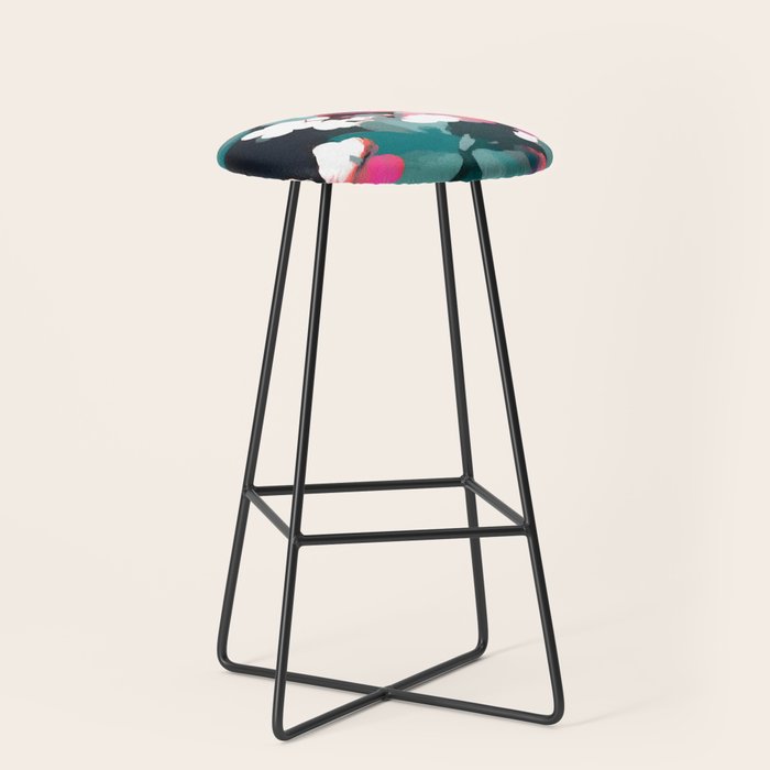 Floral Reverie Midnight Garden Stool Gallery Image 1