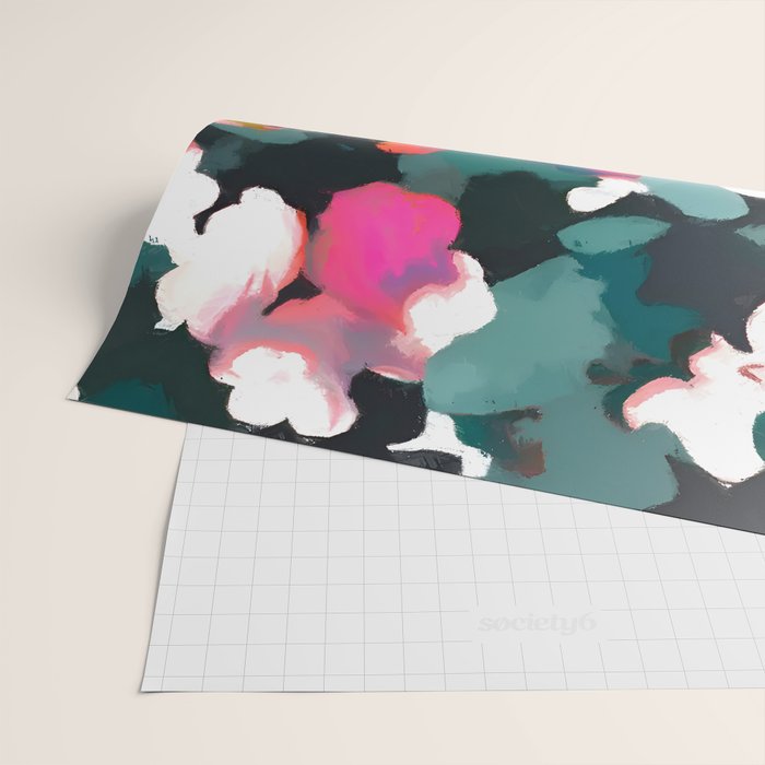 Floral Reverie Midnight Garden Wrapping Paper Gallery Image 2