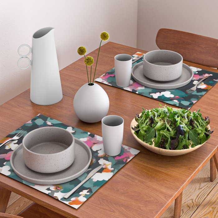 Floral Reverie Midnight Garden Placemat Gallery Image 2