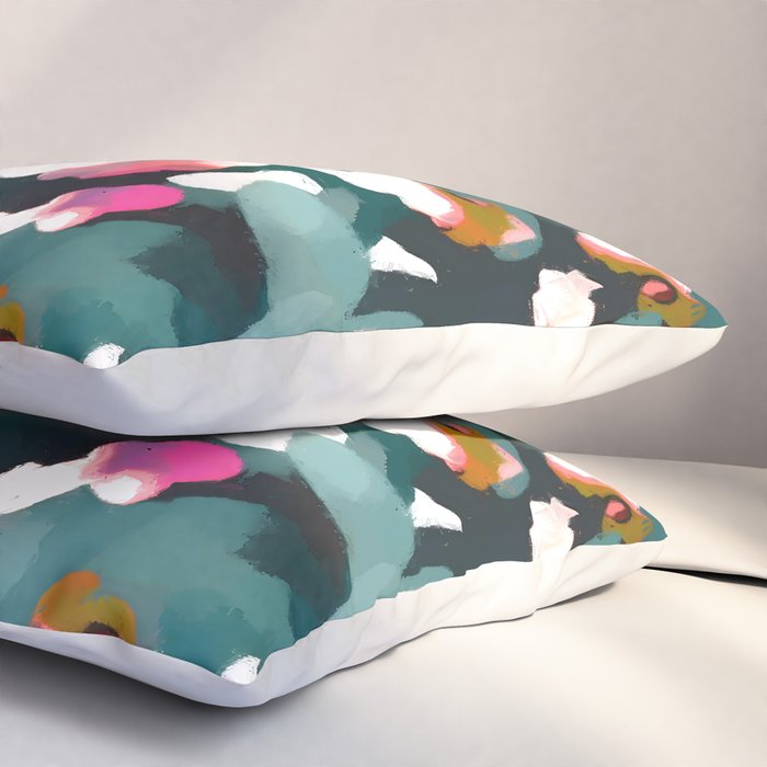 Floral Reverie Midnight Garden Pillow Sham Gallery Image 3